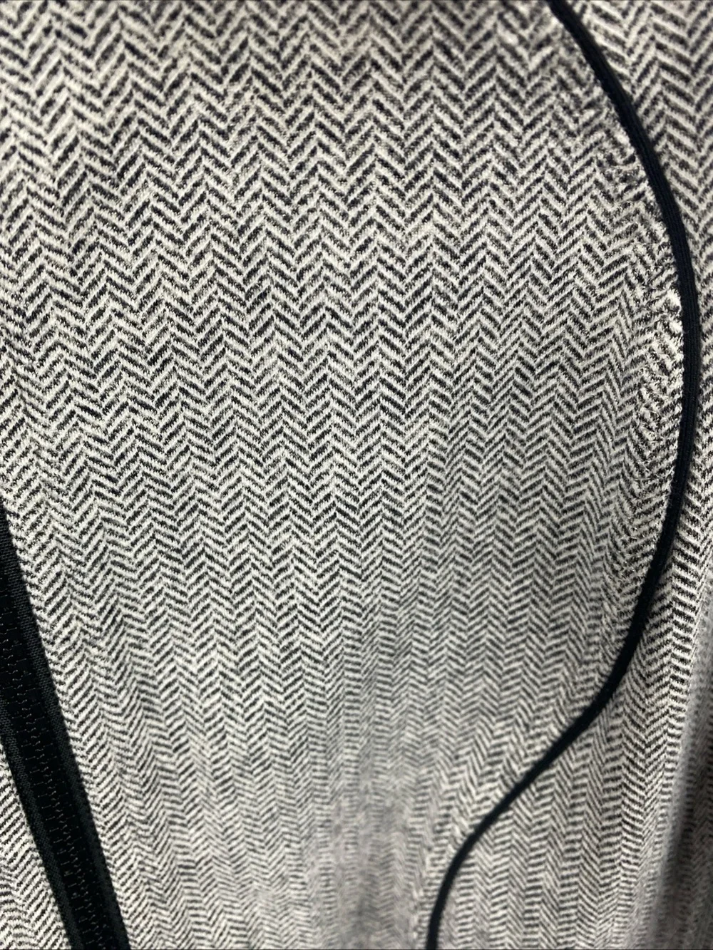 Lululemon Herringbone Grey Full Zip Athletic Asana Jacket 8 Thumbholes Casual